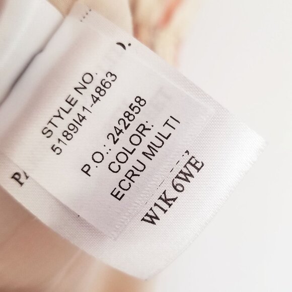 Paige Cristina Ruffle Smocked Tiered Minidress XL Ecru Neutral Boho Beach $199 - Picture 9 of 16